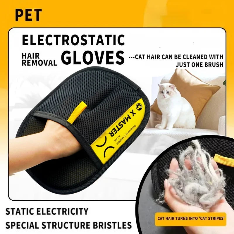 Electrostatic Pet Grooming Gloves